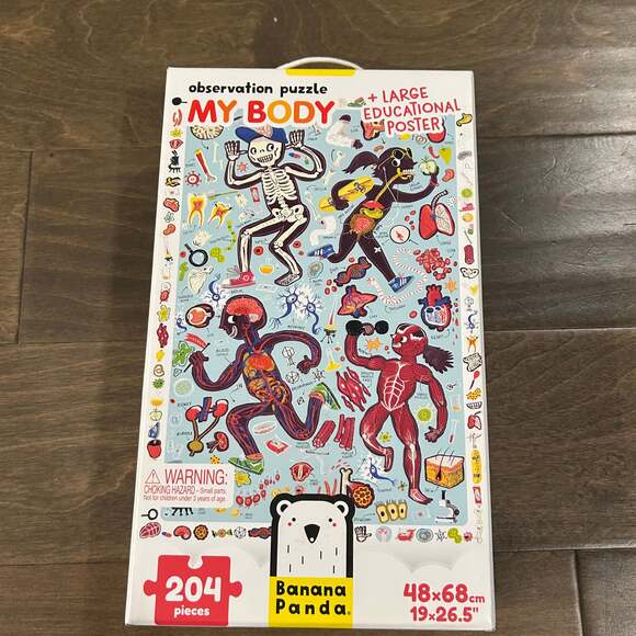 Banana Panda Observation Puzzle My Body 204 Pieces - Picture 1 of 2